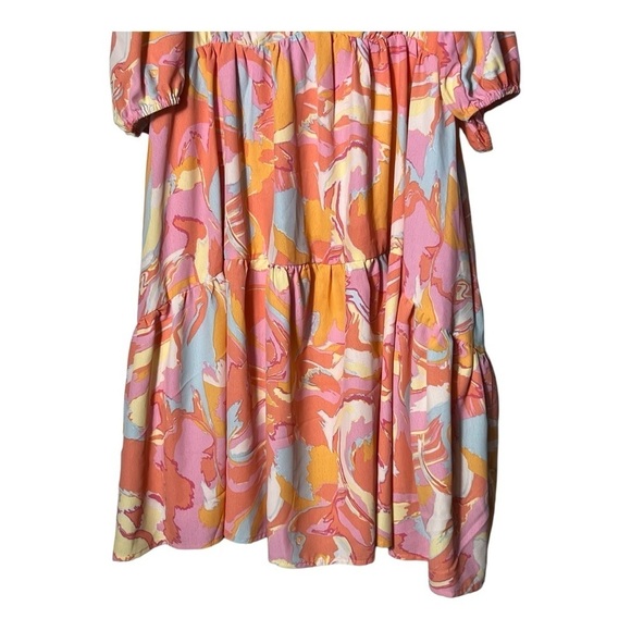 1949. LENA OFF SHOULDER SPAGHETTI STRAP TIE ON SHOULDERS SIZE SMALL MULTICOLORED - Picture 4 of 8